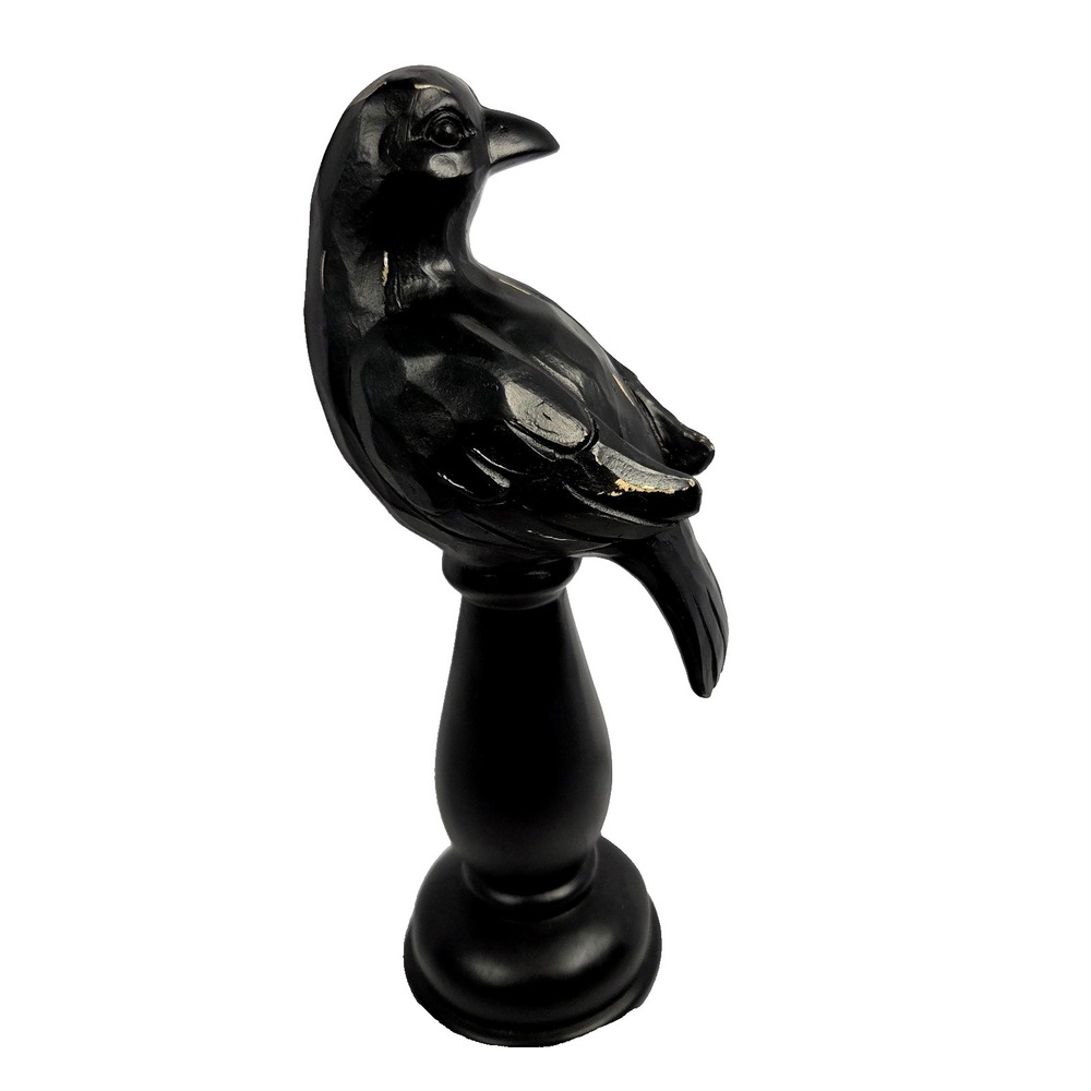 Martha Stewart Raven Pedestal Figurine Adults Medium Black New Gothic Halloween